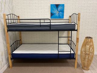 Litera Madera y Forja + 2 Colchones 90X190 NUEVO