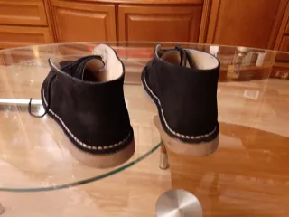 Botas serraje niño azul marino