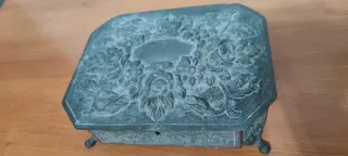 Antiguo joyero estaño puro 99%