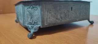 Antiguo joyero estaño puro 99%