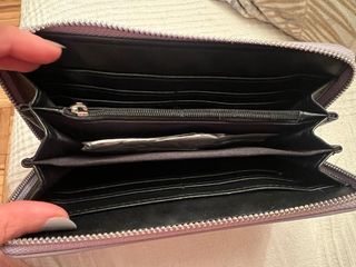 Monedero Pull&Bear Morado Cremallera