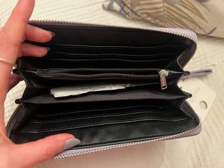 Monedero Pull&Bear Morado Cremallera