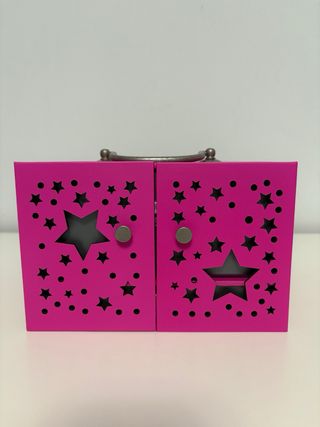 Joyero fucsia con estrellas