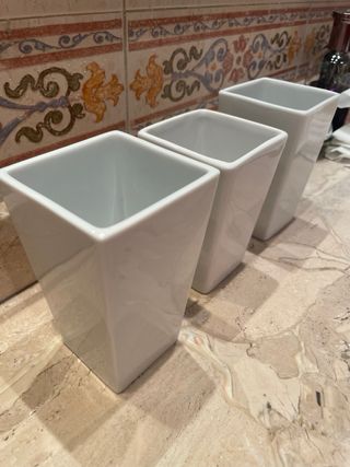 Set 3 Recipientes Baño Porcelana