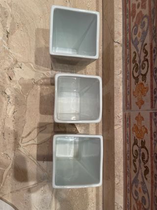 Set 3 Recipientes Baño Porcelana