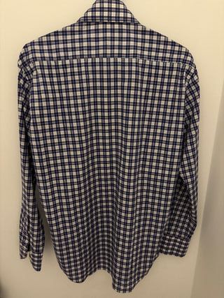 Camisa Credo cuadros azul y morado