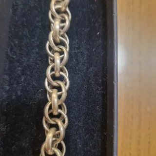 Pulsera de eslabones plateada