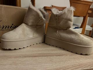 Botas Jomix Beige Plataforma