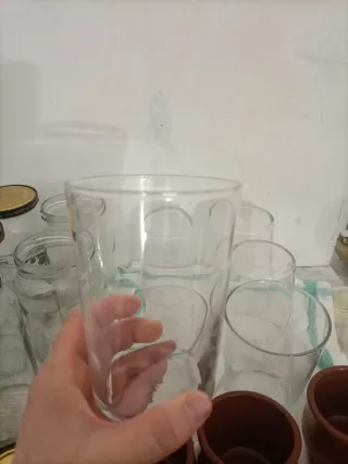 Lote 17 tarros cristal, vasos y cuencos postres