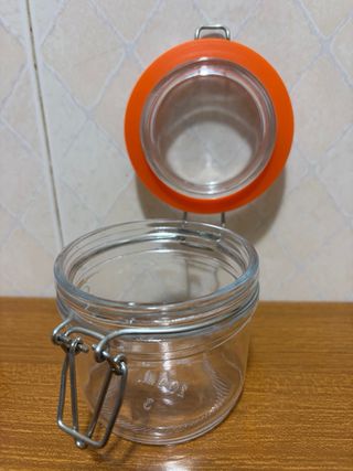 4 Barattoli in Vetro Ermetici Multicolore