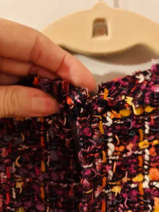 Camisa Zara Tweed Multicolor Sin Estrenar