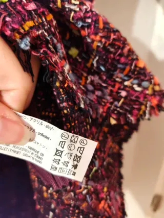 Camisa Zara Tweed Multicolor Sin Estrenar