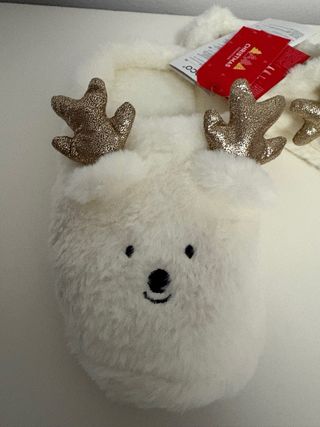 Pantuflas Navideñas Reno Talla 38/39