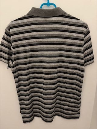 Polo Hugo Boss Rayas Gris y Negro