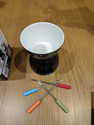 Cazuela Fondue Chocolate Negro Delicieux