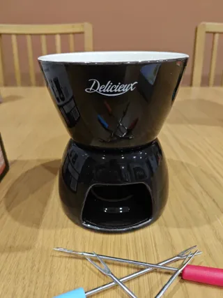 Cazuela Fondue Chocolate Negro Delicieux