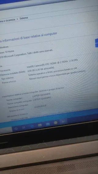 Notebook Lenovo B50-10 Grigio non del funzionante