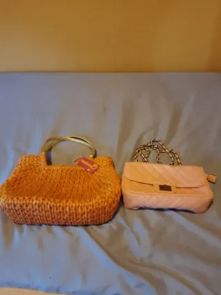 Bolsos Naranja y Rosa