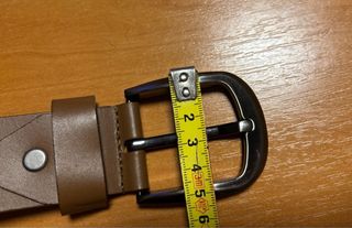 Cinturón de piel marrón T38