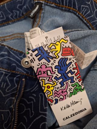 Jeans da donna Calzedonia, linea Keith Haring, L