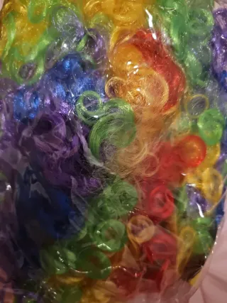 Peluca de payaso multicolor Party Mago