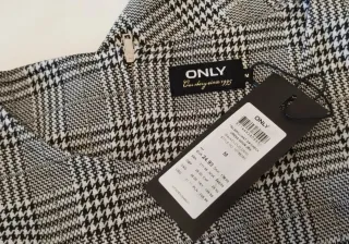 NUEVO Only Vestido de cuadros con brazos de 3/4