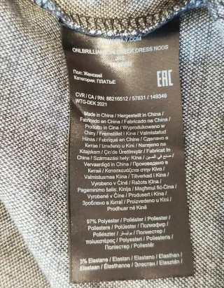 NUEVO Only Vestido de cuadros con brazos de 3/4