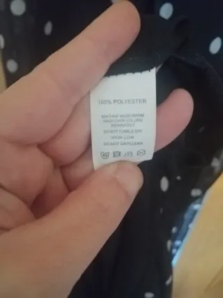 Vestido largo lunares negro y blanco