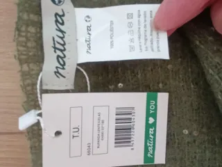 Bufanda Natura verde con lentejuelas