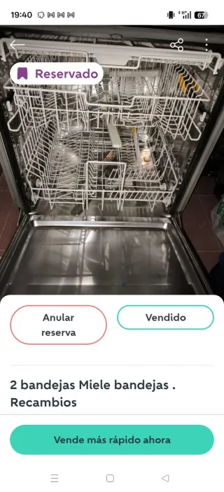 Recambios Miele - Bandejas Lavavajilla tenedores