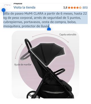 Silla de paseo MoMi CLARA