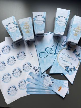 Decoración comunión personaliza Papelería creativa