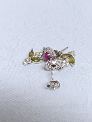 Pendientes Auténtico Rubí Madagascar Plata 925