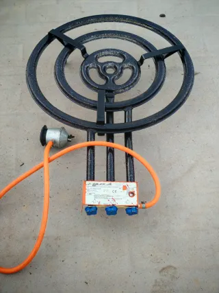 Paellero a Gas Butano 3 Fuochi L.60