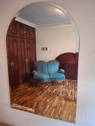 Espejo Decorativo Arco Madera y Cristal