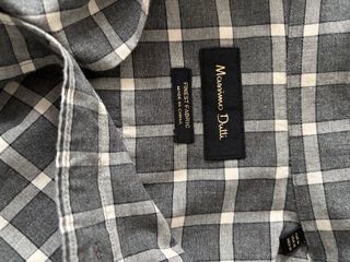Camisa Massimo Dutti cuadros gris y beige