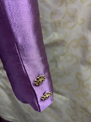 Corpiño fallera morado y blanco