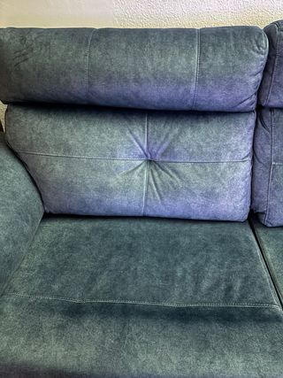 Sofá 3 plazas azul tela