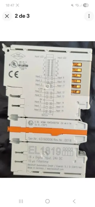 Beckhoff EL1819 16x Digital Input