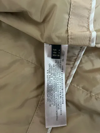 Chaqueta Massimo Dutti Beige Acolchada
