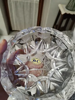 2 posacenere cristallo decorati