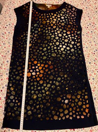 Vestido Miu Miu Seda Negro Multicolor Talla M