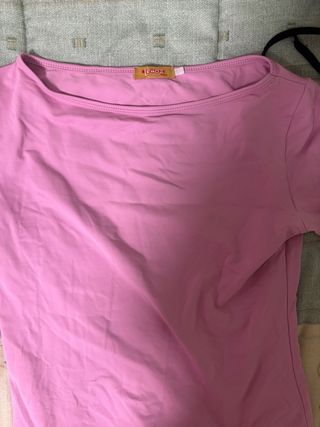 Camiseta rosa manga 3/4 Lemon