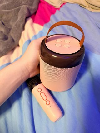 Altavoz Bluetooth Karaoke Niños Rosa