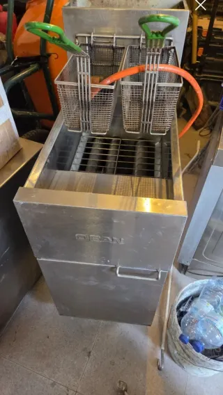 Freidora industrial DEAN doble cuba acero inoxida