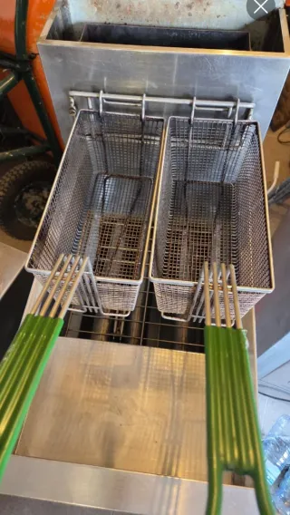 Freidora industrial DEAN doble cuba acero inoxida