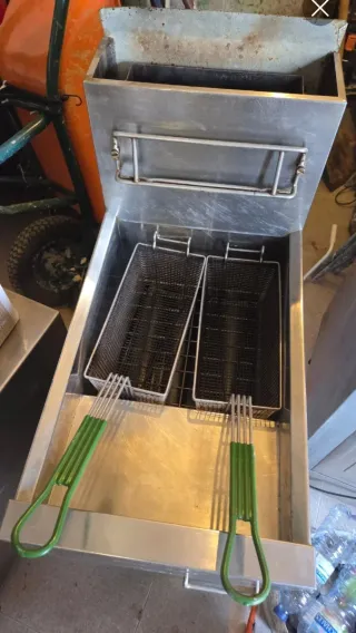 Freidora industrial DEAN doble cuba acero inoxida