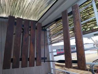 Conjunto mesa y sillas terraza plegables