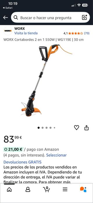 Tagliasiepi Elettrico WORX