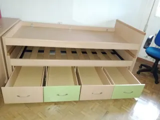 Cama nido con almacenaje. 3 en 1.